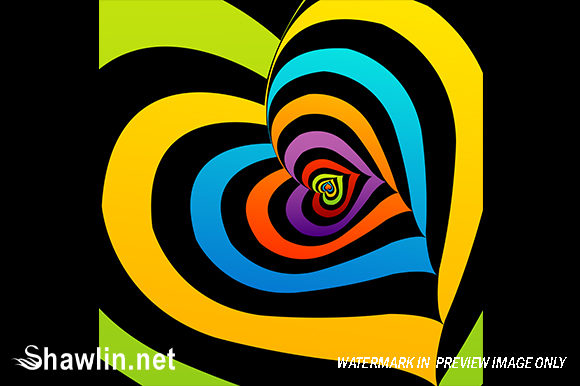 Download Artistic Background with Colorful Hearts - Artistic background Collection