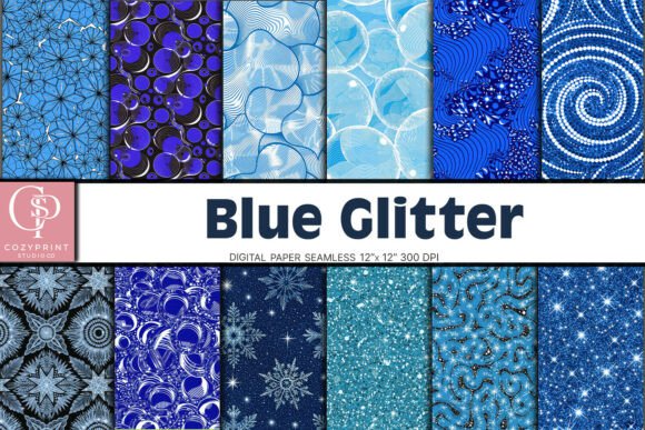 Download Blue Glitter Texture Digital Paper - Premium Resources