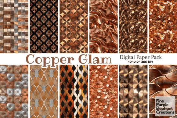 Download Copper Glam Luxury Glitter Art Deco Tuft - Luxury glitter Collection