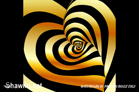 Download Artistic Background with Golden Hearts - Artistic background Collection