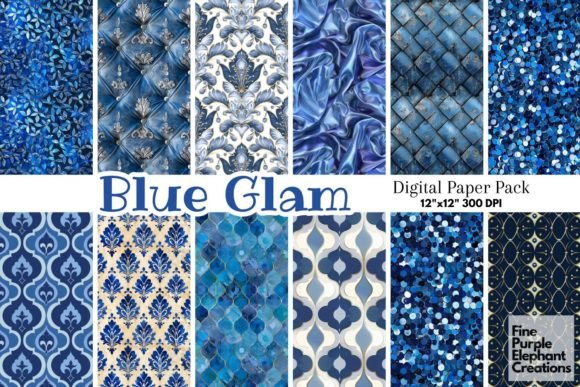 Download Royal Blue Glam Luxury Glitter Art Deco - Luxury glitter Collection